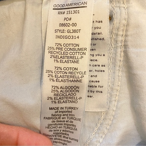 Good American 16 Jeans Skinny High Rise Fray Step Hems Women’s Stretch - Picture 8 of 11